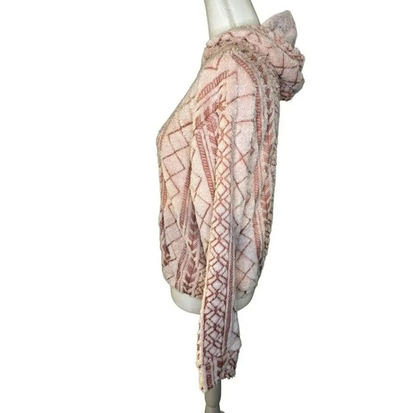 NEW Derek Heart Junior's Large Pink Long Sleeve Plush‎ Hooded Pullover NWT - Picture 2 of 7